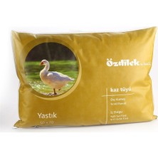 Özdilek 50x70 cm Kaz Tüyü Yastık Beyaz Dış Materyal %100 Pamuk Orta Sertlikte Konfor