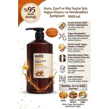 Muddy Cabın Argan & Keratın Shampoo Zayıf ve Yıpranmış Saçlar