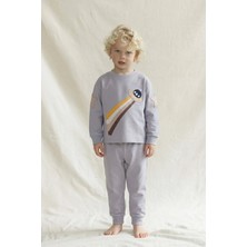 Cigit Uzay Aracı Aplikeli Pijama Takım 2-8 Yaş Gri
