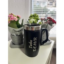 Promopanya Kişiye Özel-isme Özel Siyah Renk Termos Bardak 280 ml isim Yazılabilir-kişiselleştirilebilir (Tek siparişte 9 adet alıma 10.su hediye olarak gönderilmektedir)