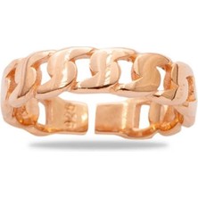 Tesbihname Gurmet Tasarım Rose Renk Free Size 925 Ayar Gümüş Kadın Yüzük