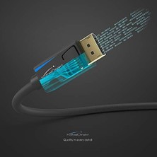 - 8k / 60Hz Displayport Kablosu 1.4-2 M - Oyun Bilgisayarları/dizüstü Bilgisayarları, 4K / 8k Oyun Monitörleri ve Ultra Hızlı 144Hz / 165Hz / 240Hz Için Boşluksuz Korumalı Dp Kablosu
