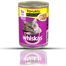 Whiskas 400 gr x 12 Adet Tavuklu Konserve Kedi Maması 1+ Yaş İçin Alabalık Tatlı Premium Kalite