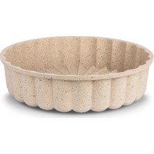 Thermoad Alüminyum Döküm Granit Turta Tart Kalıbı Vizon 26 cm Yapışmaz Kaplama Özelliği ile