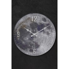 Muyika Design Muyika Moon Oval Gerçek Cam 36CM Duvar Saati