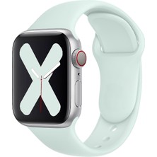 Quse Apple Watch Series SE/11/10/9/8/7/6/5/4/3 42mm-41mm-40mm-38mm Uyumlu S/m Spor Silikon Kordon Deniz Köpüğü