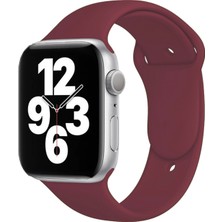 Quse Apple Watch Series SE/11/10/9/8/7/6/5/4/3 42mm-41mm-40mm-38mm Uyumlu S/m Spor Silikon Kordon Mürdüm