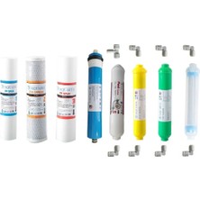 Aquafly Su Arıtma Filtresi 8'li Takım Arıtıcı Filtresi Detox Yedek 10" Açık Kasa Uyumlu