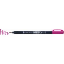 Tombow Fudenosuke Brush Pen Fırça Uçlu Kalem Sert Uç - Pembe