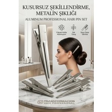 Transformacion 8'li  Profesyonel Alüminyum Saç Pensi Seti Metal Toka Saç Pensi 720577