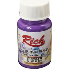 Rich Opak Kumaş Boyası 3010 Mor 50 Cc Kullanıma Hazır Su Bazlı Kokusuz Özellikte