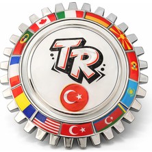 Mega Oto Market Tr Logolu Türkiye Temalı Tırtıl Arma Dekoratif – Otomobil Duvar Dekoru