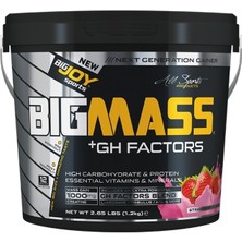Bigjoy Bigmass 1200 g Karbonhidrat ve Protein Desteği ile Hacim Artırıcı Çilek Aroma