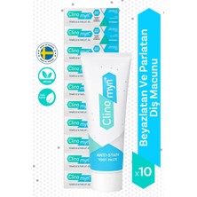 Clinomyn Fresh Diş Beyazlatan ve Parlatan Jel Diş Macunu 75 ml  10 Adet