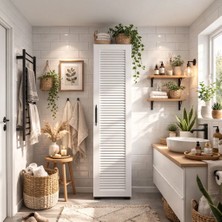 Dekorex BNY120-BEYAZ Panjur Kapaklı Banyo Dolabı