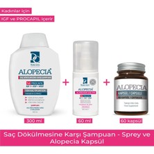 Dermo Clean Alopecia Procapil ve Igf İçerikli Şampuan & Sprey & 60 Kapsül Seti - Kadın