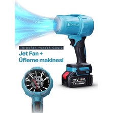 Ensiga Megamax Turbofan Yüksek Güçlü Jet Fan Lityum Şiddetli Çok Fonksiyonlu Araba Kurutma Toz Üfleyici