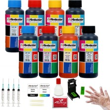 Perfection Hp Deskjet 2648 / 3510 / 3515 Yazıcı Uyumlu Kartuş Dolum Seti 8 x 100 ml