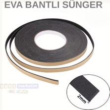 Eva Neopren Conta Sünger Bantlı Sızdırmazlık Bandı 2mm Kalınlıkta 30MMX25MT