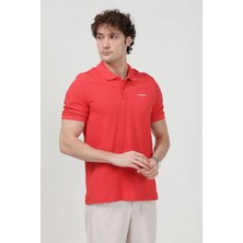 JB John Borners Erkek Polo Yaka Marka Baskılı %100 Pamuklu T-Shirt Kırmızı - 26Y 2127