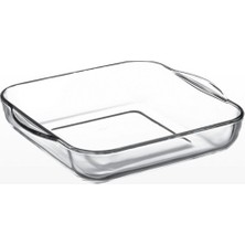 Paşabahçe Kare Tepsi Cam 316*282 Mm Şeffaf Yerli Üretim 28 cm x 28 cm Özellikli