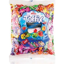 Elvan Toffix Mix Şeker 1000 gr Karışık Tatlı Meyve Aromalı Yumuşak Şeker Atıştırmalık