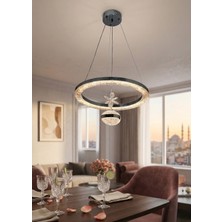 Lzy Avize Store Kristal Tek Toplu Halka Avize – Modern Salon, Yemek Masası, Mutfak, Antre ve Çocuk Odası Aydınlatma