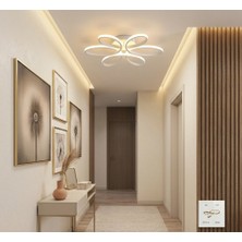 Lzy Avize Store Yonca 6’lı Beyaz Plafonyer – Salon, Mutfak, Çocuk Odası, Yemek Masası ve Antre Için Modern LED