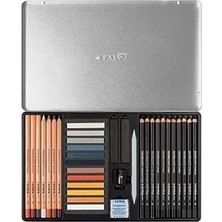 Lyra Sketchhing Metal Kutu Set 35'li Renkli Sanatsal Malzeme Seti İle Yaratıcılığınızı Geliştirin