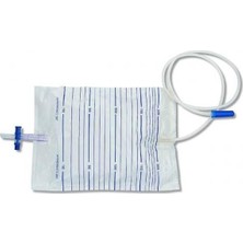Fast-med Steril İdrar Torbası T Musluklu 2000 ml 10 Adet Medikal PVC Malzeme ile Dayanıklı