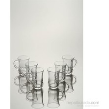 Paşabahçe Kulplu Çay Bardağı 6'lı Set Şeffaf Cam Desensiz 145 ml Hacim