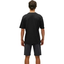 Bad Bear Title Oversize T-Shirt Siyah Baskılı Erkek Tişört