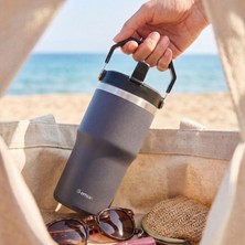 Emsan Star Ice Pipetli Çelik Sızdırmaz Termos Antrasit 550 ml