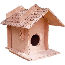 Emach Dizayn Emach 21x16x21 cm Boyanabilir MDF Kuş Evi Yuvası Dayanıklı Ahşap Dekoratif Tasarım