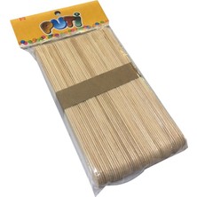 Puti Ahşap Geniş Dondurma Çubuğu Renksiz 50 Adet Abeslang 15 cm Uzunluk 1,8 cm En