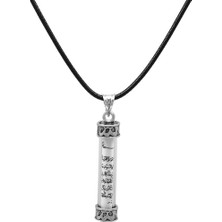 Tesbihname Yonca Yaprağı Detaylı Arapça Allah Yazılı Zarif Ip Zincirli 925 Ayar Gümüş Kadın Cevşen Kolye