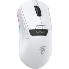 Throne Reflex Core 24.000 Dpi Paw 3311/2K Polling OLED Ekran & Makro Yazılım Ptfe Kaplama Rgb Kablosuz Gaming Mouse (2.4ghz + Bt + Type-C)