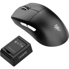 Throne Hydra Supreme 42.000 Dpi Paw 3950 Değiştirilebilir Batarya Şarj Istasyonu & Makro Yazılım Ptfe Kaplama Kablosuz Gaming Mouse (2.4ghz + Bt + Type-C)