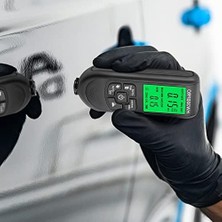 Spactz Dijital Arka LCD Film Kalınlığı Ölçer Araba Boya Kalınlığı Test Cihazı Kaplama Kalınlığı Ölçer Ölçüm Aracı Siyah