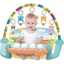 Babycim Piyanolu Renkli Mantar Oyun Halısı 15 mm Kalınlıkta Eğlenceli Oyun Alanı