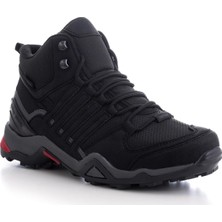 Tonny Black Tonnyblack Unisex Trekking Bot Siyah Füme Su Geçirmez Malzeme ile Kışlık Rahat Taban TB242