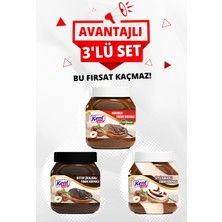 Kent Boringer Kakaolu Fındık Kreması Avantajlı 3'lü SET(BITTER-%13FINDIKLI Kakaolu-Çift RENKLI)350GR