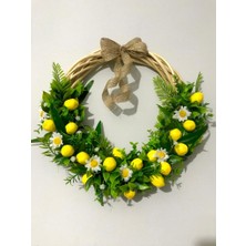 Beykan Kapı Süsü Kişiselleştirilebilir Limon Ağaç Dalı Malzemeden El Yapımı Dekoratif Aksesuar