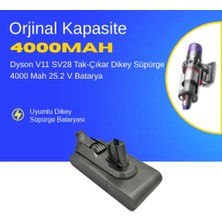Ümit Maker Dyson V11 SV28 Tak-Çıkar Dikey Süpürge 4000 Mah 25.2 V Batarya – Orjinal Uyumlu Uzun Ömürlü, Yüksek Performans Pil