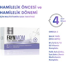Faynmom Omega 3, Demir, Folik Asit Içeren Gebelik Öncesi ve Dönemi Multivitamin 30 Kapsül