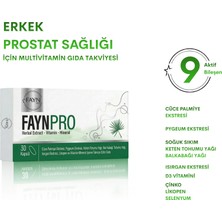 Faynpro Erkelere Özel Saw Palmetto Cüce Palmiye Kabak Çekirdeği Yağı ve Çinko Gıda Takviyesi