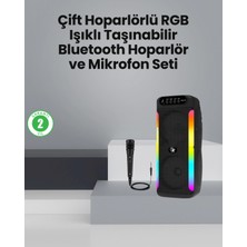 Twin Store Taşınabilir Şarjlı Hoparlör Usb, Sd Kart, Aux Girişli