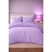 More Home Tek Kişilik Nevresim Takımı Lastikli Çarşaflı Lila