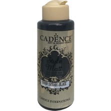 Cadence Style Matt Siyah Akrilik Boya 120 ml S9060 Su Bazlı Kadife Dokulu Yüksek Pigmentasyon