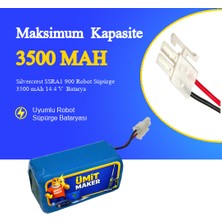 Ümit Maker Silvercrest SSRA1 900 Robot Süpürge 3500 mAh 14.4 V  Batarya – Orjinal Uyumlu Uzun Ömürlü, Yüksek Performans Pil